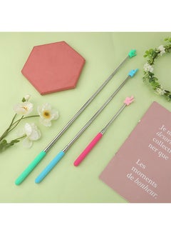 Generic Telescopic Teachers Pointer, 3pcs Extendable Pointing Stick Retractable Pointer Whiteboard Pointer Hand Pointer Stick for Teacher Classroom Aids (Pink, Blue, Green)  - Image 3