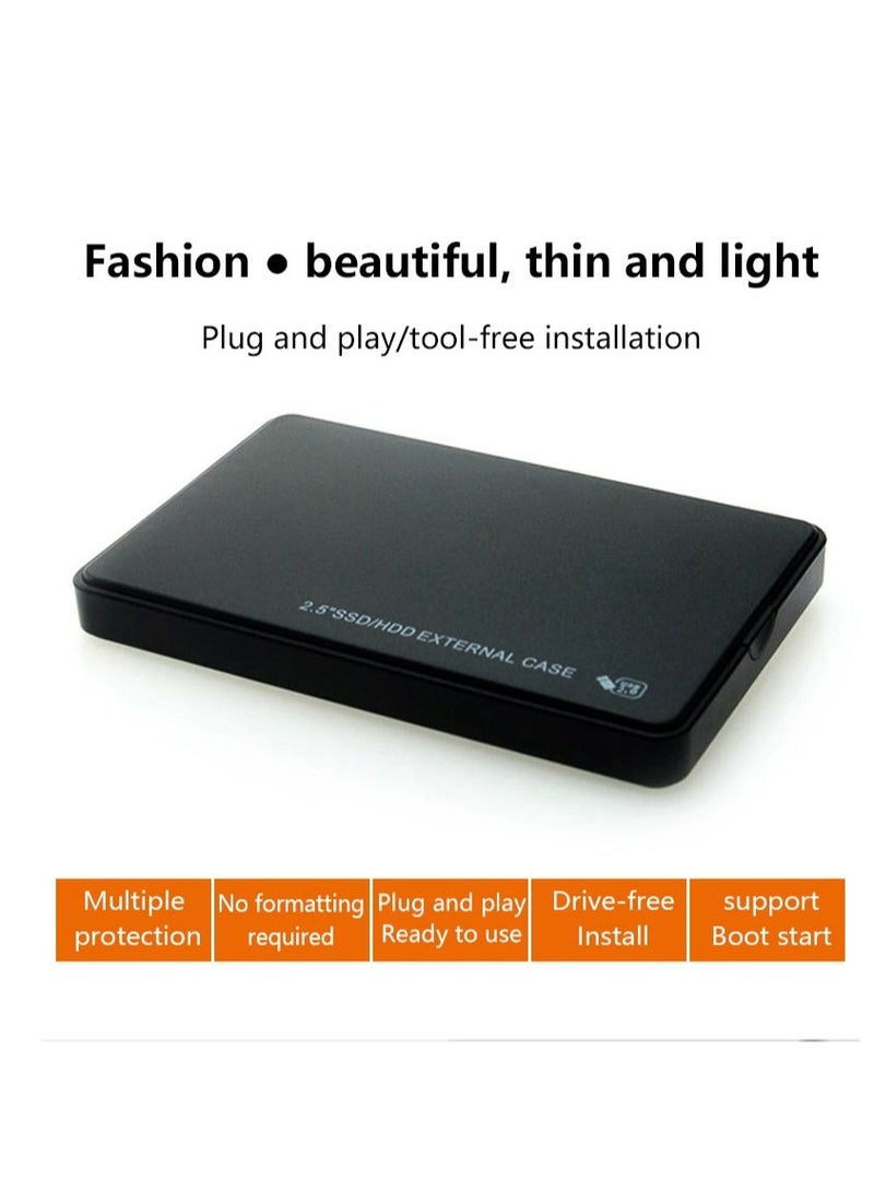 AROAQ Enclosure Portable Mobile Hard Drive Cases for SSD External Storage With USB3.0/2.0 Cable ABS - Image 5