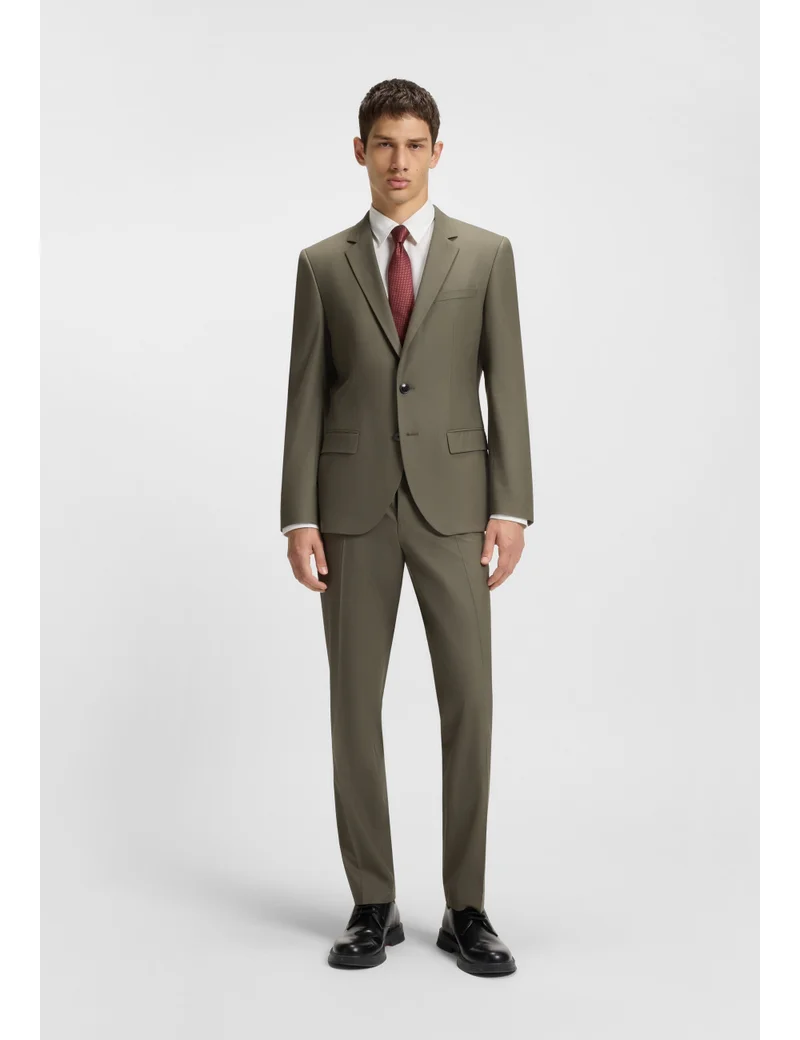 HUGO  Slim-fit shirt in stretch-cotton canvas for Men | Best Price UAE