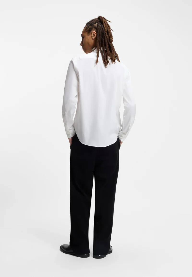 HUGO Slim-fit shirt in stretch-cotton canvas