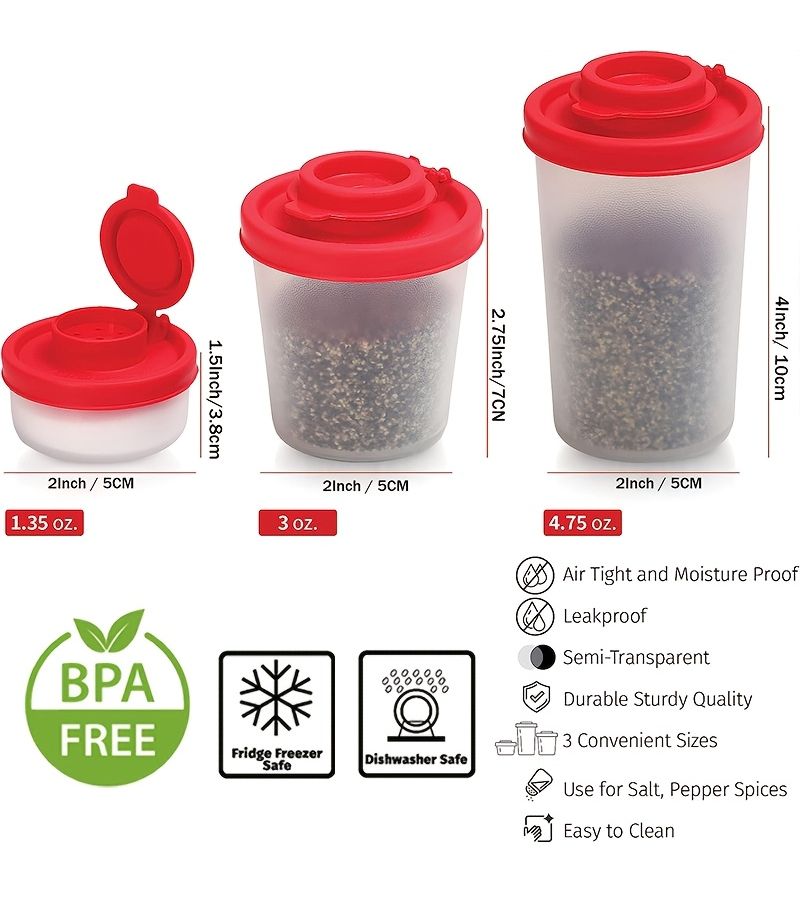 Dark Blue 4Pcs Airtight Salt and Pepper Shaker for Camping Picnic Travel Kitchen - Image 1