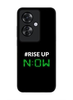 Stylizedd Rugged Black edge case for Oppo Reno11 F / Oppo F25 Pro 5G, Slim fit Soft Case Flexible Rubber Edges Anti Drop TPU Gel Thin Cover -  Rise Up  - Image 1