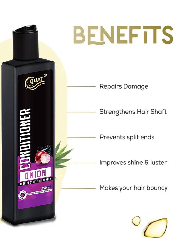 QUAT Onion Conditioner, Nourishes, Repair & Shine, For Long and Lifeless Hair, Dream Lengths (250ml) - Image 4
