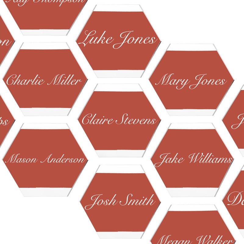 Spec101 Acrylic Place Cards  2 x 35 Inch Hexagon Acrylic Blanks for Acrylic Signs and Table Place Cards 20Pc