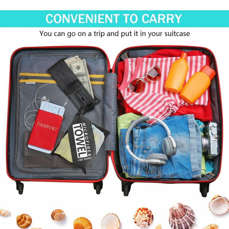 PALAY® Beach Wear for Women & Men Quick Dry Fitness Towel & Blanket with Storage Mesh Bag - Sandproof Swimsuit Cover Up & Mat - Lightweight Beach Outfits - Image 5