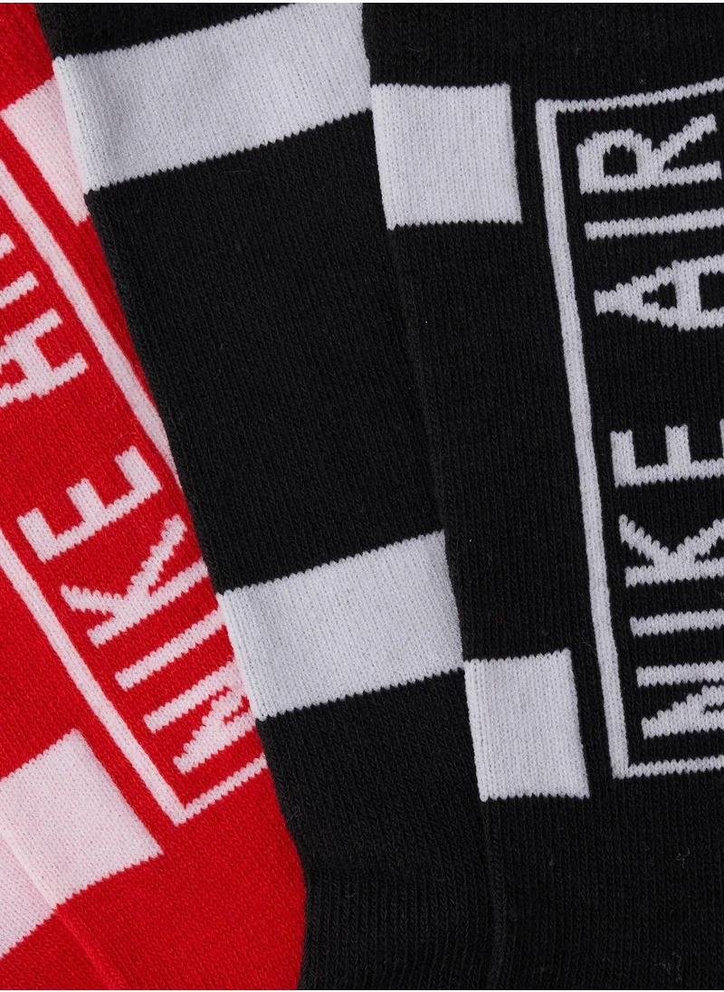 نايكي Kids' Cushioned Crew Socks 2 Pack (Younger Kids)