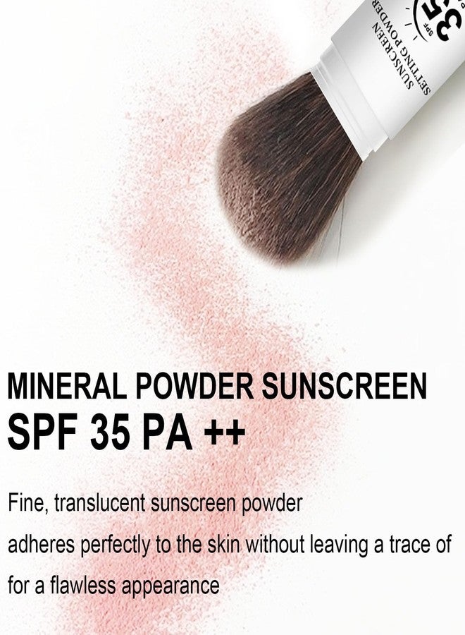 LemonSac Mineral Sunscreen Setting Powder, SPF 35 Translucent Loose Powder for Face & Scalp, Mineral Brush Powder, Oil Control Natural Matte Finish, Lasting Lightweight Breathable(#04 Pink Complexion) - Image 3
