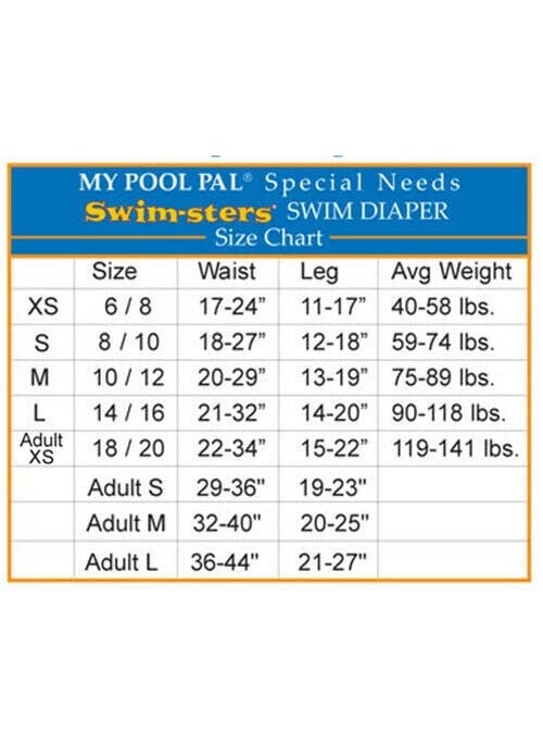 My Pool Pal Child, Youth, & Special Need My Pool Pal Swimsters Resuable Swim Diaper (M-10/12, Navy)  - Image 2