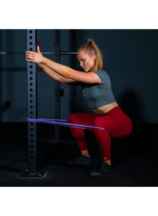 SERIOUS STEEL FITNESS Assisted 41" Pull-Up Band, Resistance & Stretch Band, Powerlifting Band & Pull-up Assist Loop Band (#1 Purple - Single Band)