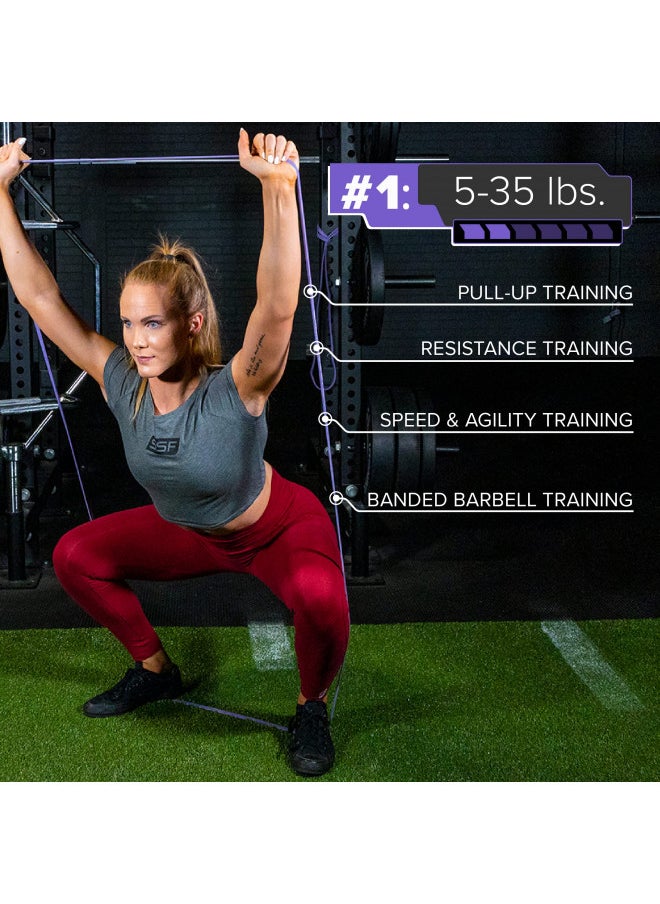 SERIOUS STEEL FITNESS Assisted 41" Pull-Up Band, Resistance & Stretch Band, Powerlifting Band & Pull-up Assist Loop Band (#1 Purple - Single Band)