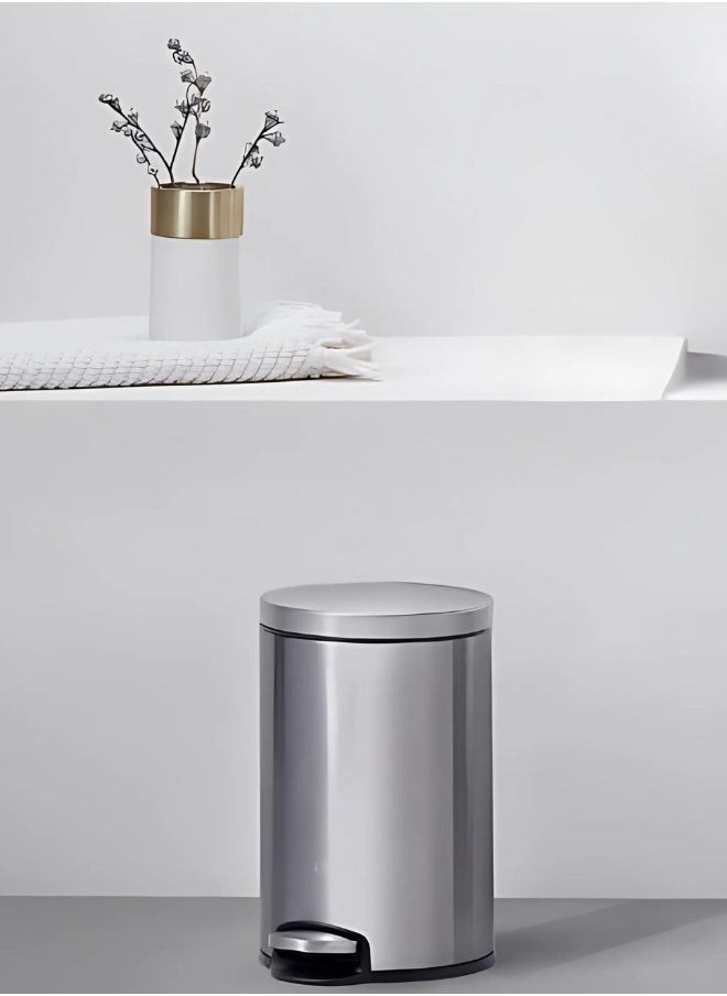 EKO 30L Pedal operated Smudge Resistant Stainless Steel Kitchen Trash and Garbage Bin with Soft-Close Lid and Reinforced Pedal for Kitchen, Home and Office.  - Image 1