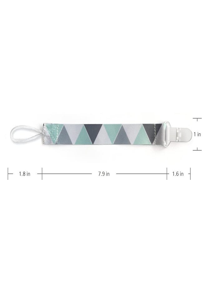 PandaEar Baby Pacifier Clips Solid Color, 4 Pack Universal Holder Leash for Boys and Girls, Teething Toys Teethers (Neutral) - Image 3