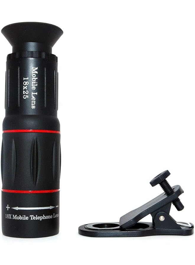 erorex Cell Phone Camera Lens，Universal 18X25 Clip On Monocular Telescope Mobile Zoom Lens Fits Most Smartphones For Birdwatching Traveling Hunting Fishing Football Games Outdoor Concert - Image 1
