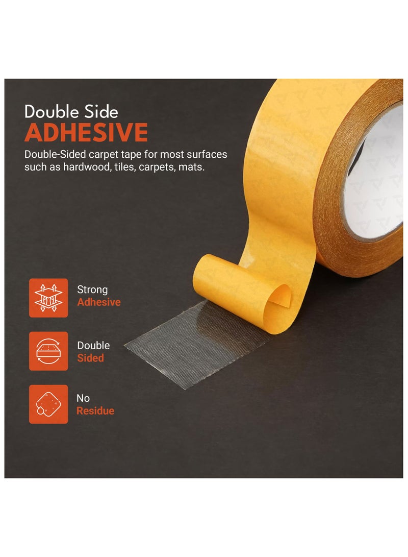 Duravel Double Sided Carpet Tape, 2 inch x 25Meter Roll, Heavy Duty Fabric Tape for DIY Projects, Made in Belgium - Image 3