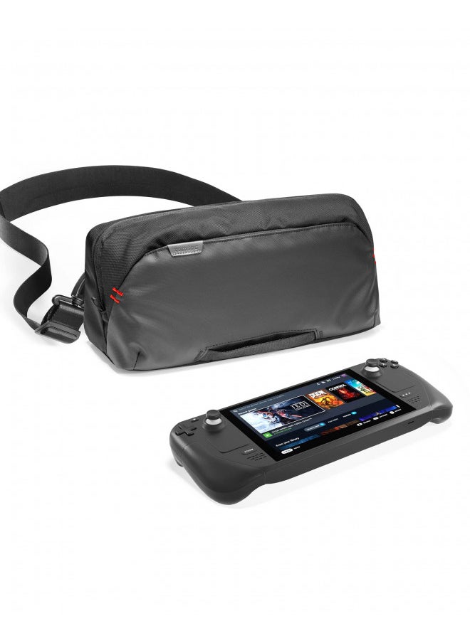 Tomtoc tomtoc Carrying Case for Steam Deck/Steam Deck OLED/Legion Go/ASUS ROG Ally, Storage Portable Bag, Protective Shoulder Bag Pouch with Pockets Fit Console, AC Adapter, Dock, Lightweight Bag for Travel  - Image 1