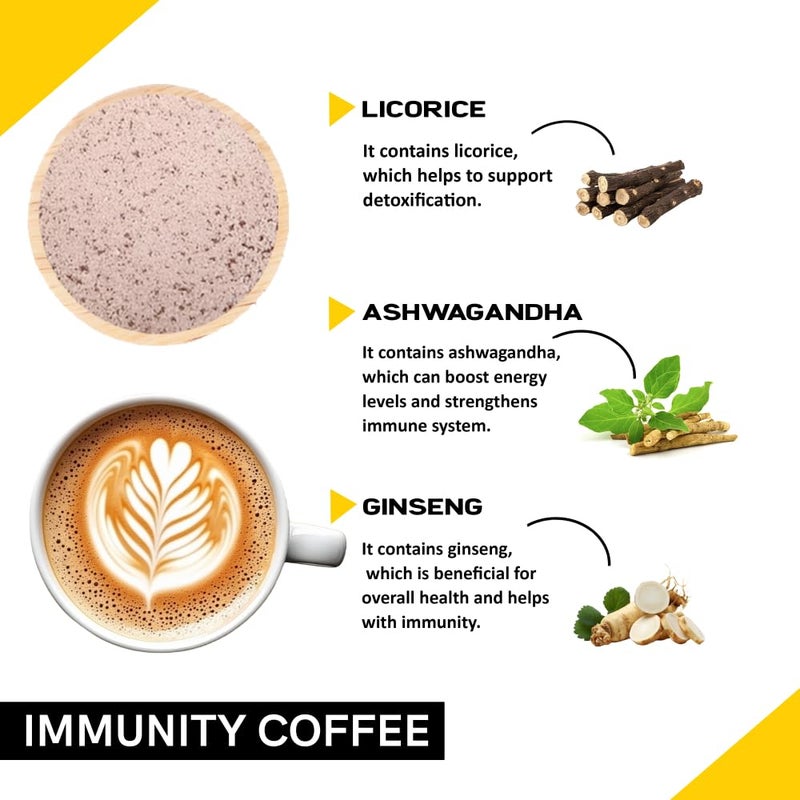 Coffeecurry Immunity Coffee Premix (30 Sachets - 300 Grams) - Strengthen Your Body Naturally with Every Sip | Premium Arabica roasted coffee - Image 2