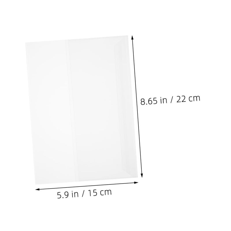 20 Pack Adjustable Transparent Plastic Book Sleeve Protectors for Soft Cover Books and Documents - Image 3
