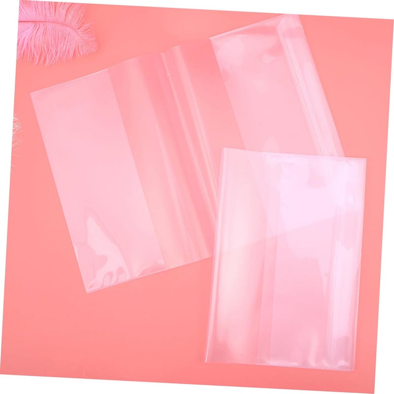 20 Pack Adjustable Transparent Plastic Book Sleeve Protectors for Soft Cover Books and Documents - Image 5