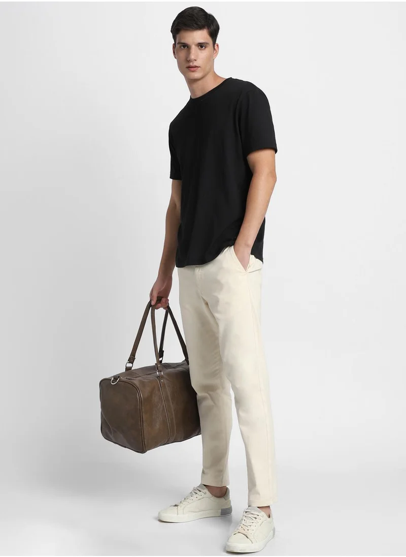 Dennis Lingo Regular Fit Cream Chinos Pants For Men