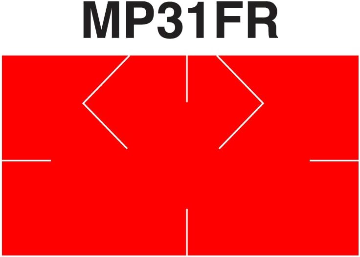 MONARCH Fluorescent Red Pricing Labels to fit 1131 Pricers. 8 Rolls with 1 Free Ink Roller. - Image 1