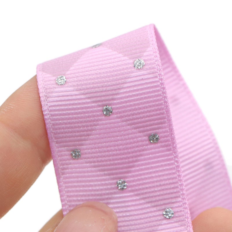 5 Yards Of 1 Inch 25Mm Blue Glitter Stone Grosgrain Ribbon With Rhinestones Perfect For Gift Wrapping Hair Bows Party Decorations Holiday Decor Wedding Favors And Craft Supplies - Image 5