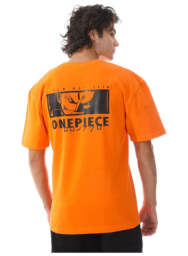 Andora Printed Slip-On Comfy T-Shirt_Orange  - Image 4