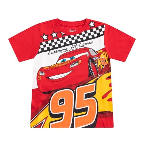 Disney Cars Lightning McQueen Boys Short Sleeve T-Shirt and Shorts 2 Piece Set for Toddlers to Big Kids - Image 2