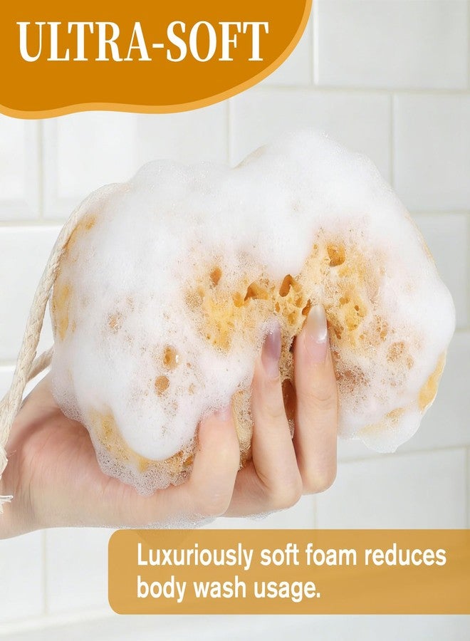 Zelphvt 3 Pcs Sea Sponges for Shower, Larger Natural Sponges for Body Women Men Exfoliating Body Wash Sponge Gentle Deep Cleansing, Ultra-Soft - Image 4