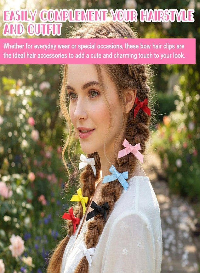 Jeffdad مجموعة جيفداد من 60 قطعة من مشابك الشعر الصغيرة اللطيفة على شكل فيونكات، فيونكات شعر صغيرة للنساء، مشابك شعر على شكل فيونكات وردية، إكسسوارات شعر للبنات (6 ألوان) - Image 4
