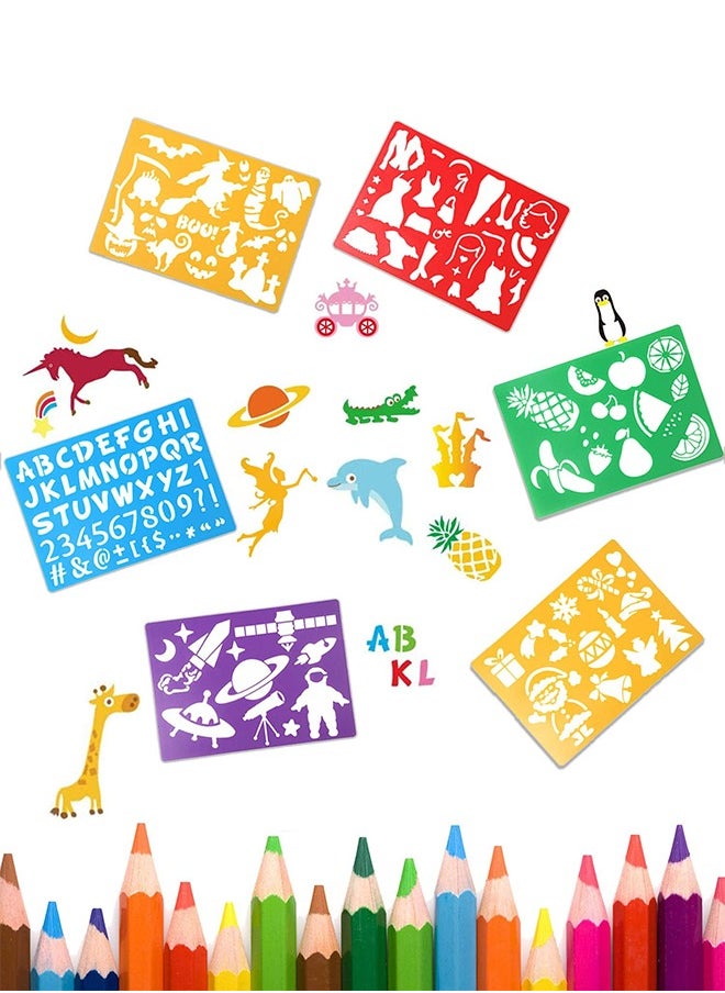 Lemon 20 Pcs Stencils for Painting, Reusable 300+ Patterns Drawing Templates for Girls & Boys Gift and Card Making, DIY  - Image 3