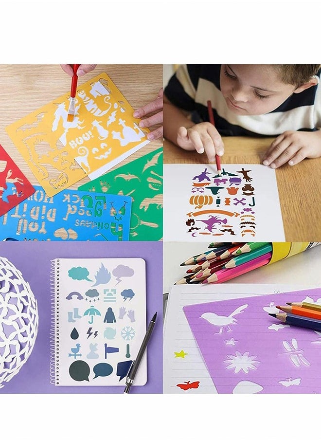 Lemon 20 Pcs Stencils for Painting, Reusable 300+ Patterns Drawing Templates for Girls & Boys Gift and Card Making, DIY  - Image 4
