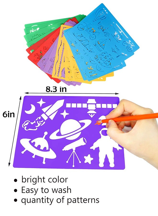 Lemon 20 Pcs Stencils for Painting, Reusable 300+ Patterns Drawing Templates for Girls & Boys Gift and Card Making, DIY  - Image 5