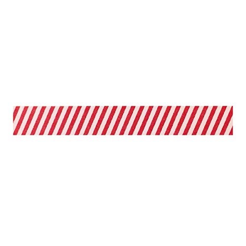 allydrew Decorative Washi Masking Tape, Red and White Stripes - Image 2
