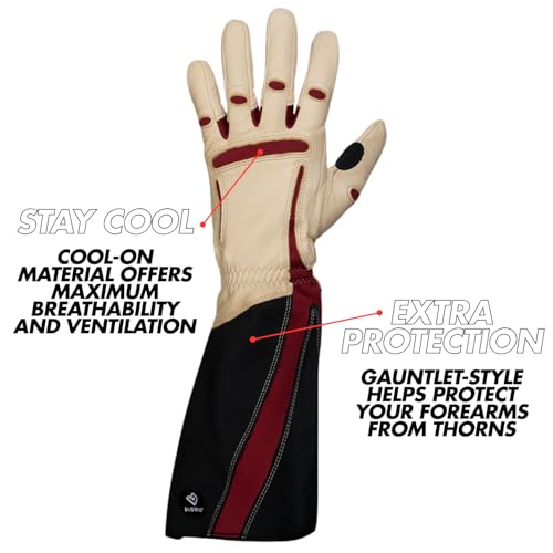 Bionic Women's Rose Gardening Gloves (Pair) Tan - Image 2