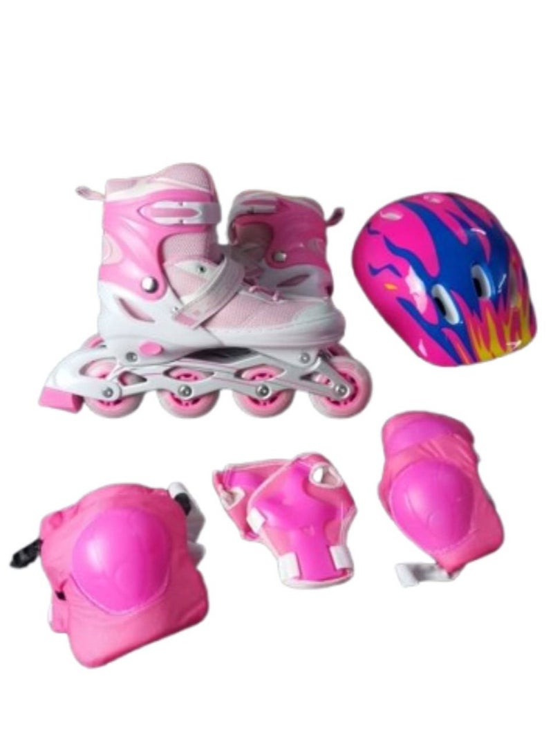 Roller Skates for Kids Beginners, Shiny Roller Skates, Roller Blades for Kids, Adjustable Inline Skates for Boys and Girls with Safety Lock Straps Size L(38-41)  - Image 2
