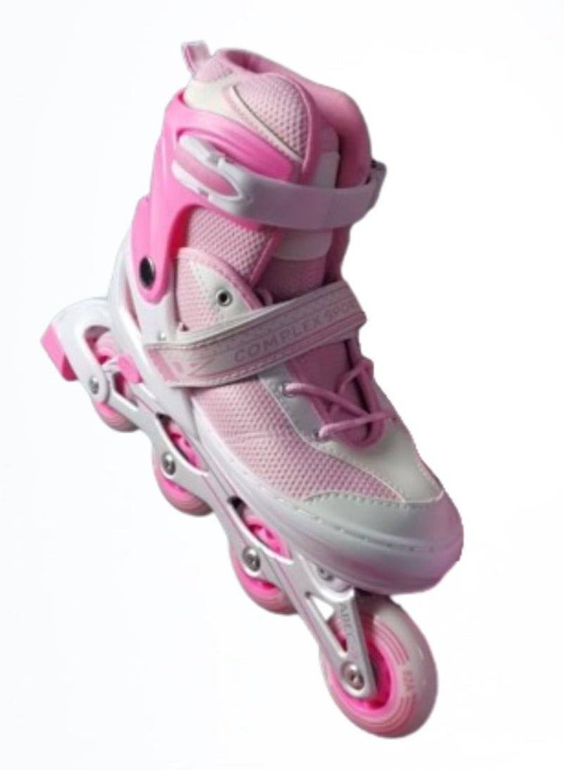 Roller Skates for Kids Beginners, Shiny Roller Skates, Roller Blades for Kids, Adjustable Inline Skates for Boys and Girls with Safety Lock Straps Size L(38-41)  - Image 5