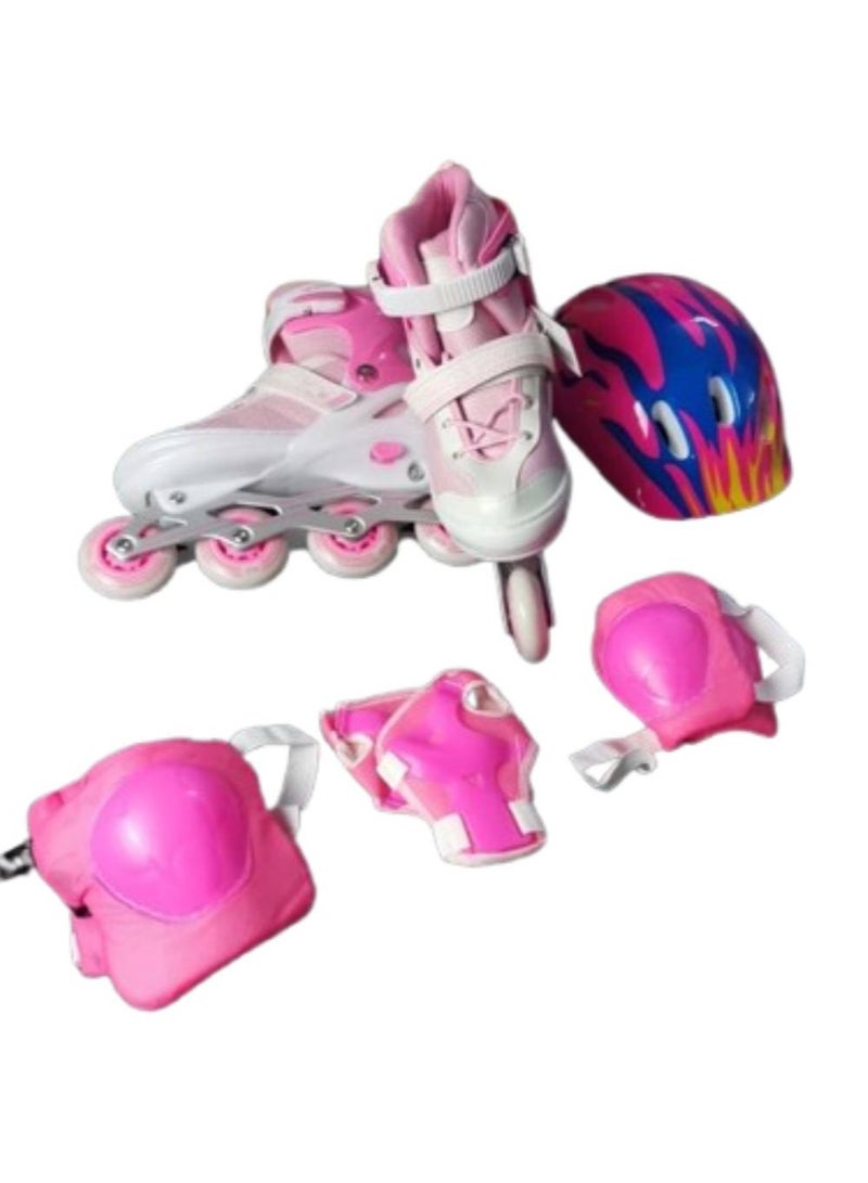 Roller Skates for Kids Beginners, Shiny Roller Skates, Roller Blades for Kids, Adjustable Inline Skates for Boys and Girls with Safety Lock Straps Size L(38-41)  - Image 3