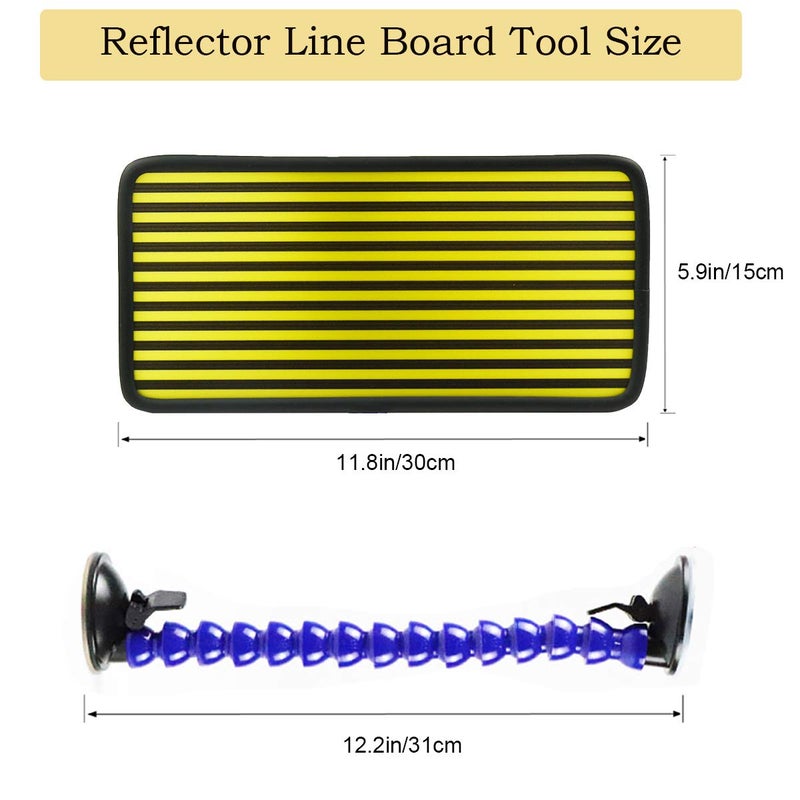 Skdorpfm JMgist Reflector Line Board Paintless Dent Repair Tools with Adjustable Holder for Car Body dent Removal Yellow Stripe Testing Tool - Image 2