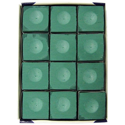 Silver Cup Billiard/Pool Cue Chalk Box, Green, 12 Cubes - Image 3
