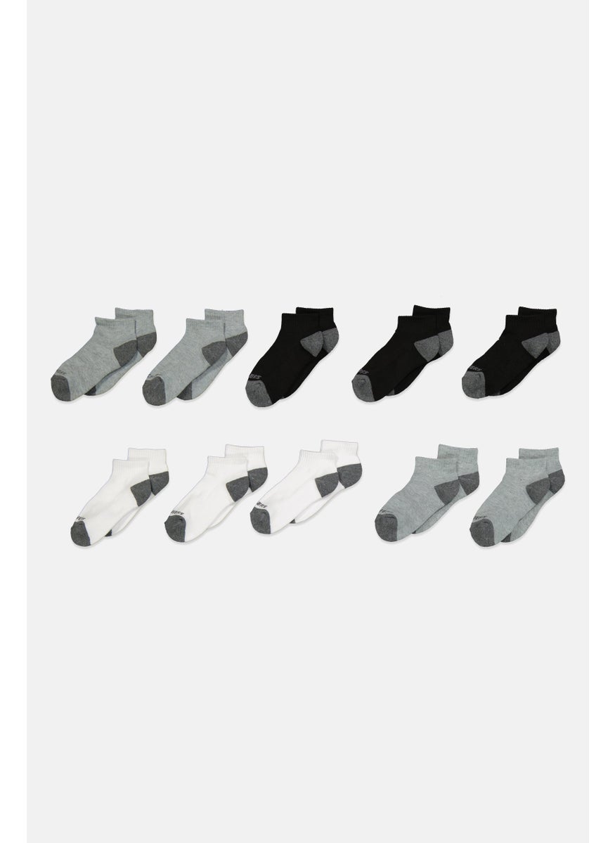 SKECHERS Kids Boy 10 Pairs Brand Logo Qtr Crew Socks, Multicolor  - Image 1