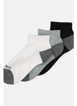 SKECHERS Kids Boy 10 Pairs Brand Logo Qtr Crew Socks, Multicolor  - Image 2