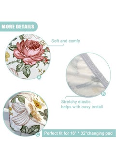 iEvolve iEvolve Changing Pad Cover Ultra Soft Minky Dots Changing Table Cover Breathable Changing Table Sheet Diaper Changing Pad Cover for Baby Boys Girls (Blossom)  - Image 3
