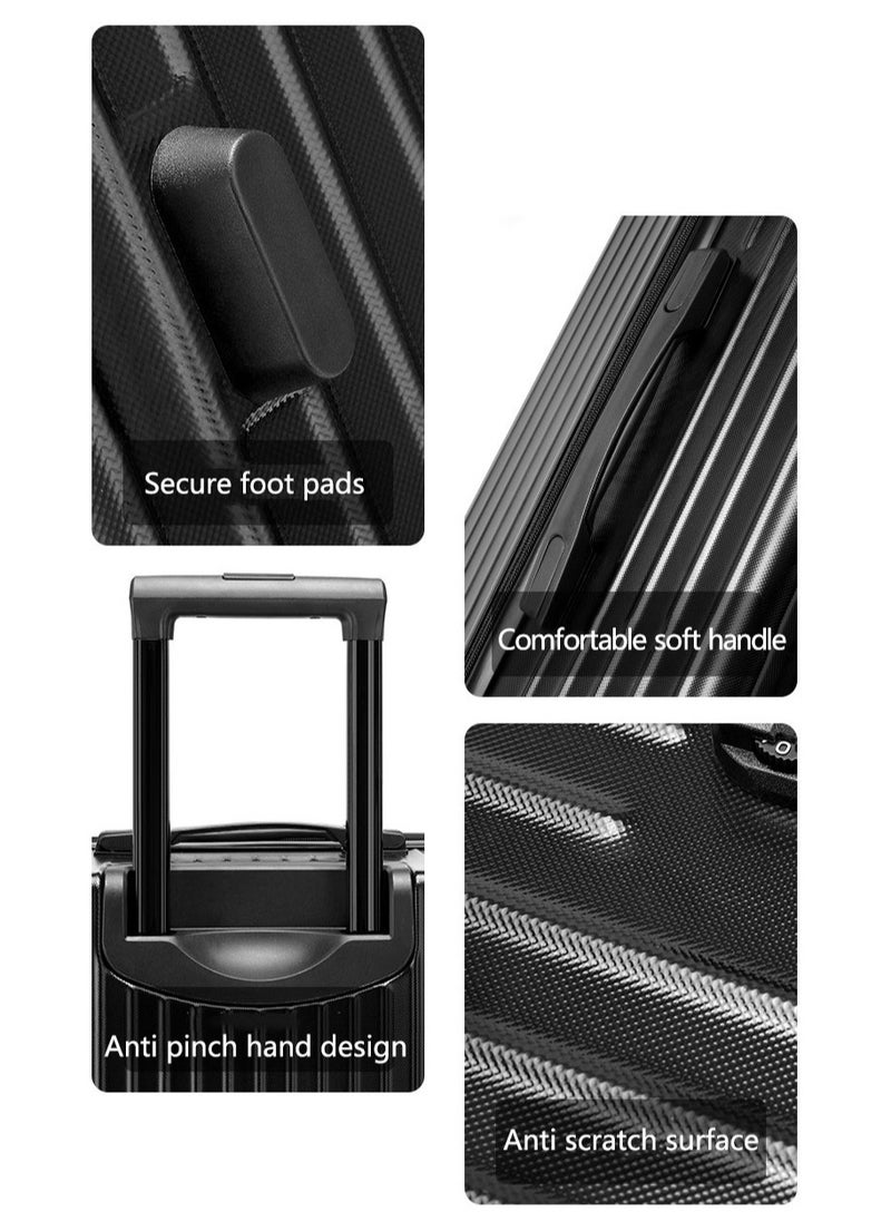 Lightweight Luggage Checked Bag- 24 Inches Hardshell Suitcase Spinner Luggage for Travel | ABS Medium Size Luggage with Spinner Wheels 4