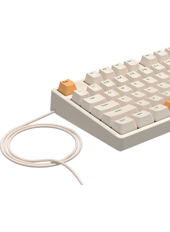 Ikbc Z108 Keyboard, Mechanical Keyboard, Computer Office Gaming Keyboard, Coffee Color, 108 Keys, Wired, Red Switch - Image 2