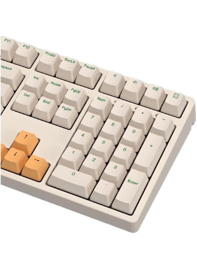 Ikbc Z108 Keyboard, Mechanical Keyboard, Computer Office Gaming Keyboard, Coffee Color, 108 Keys, Wired, Red Switch - Image 3