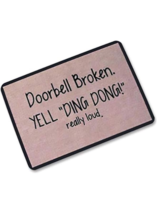 Doormat Entrance Floor Mat with Funny words - 40cm x 60cm - Multi Color - Character Pattern