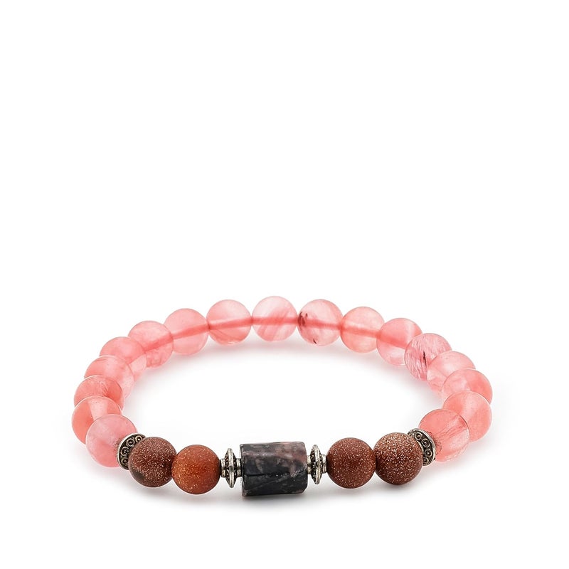 Divine Hindu Rose Quartz Bracelet | Vrishabh Rashi (Taurus) Certified Natural Crystal | Heart Chakra Healing | Reiki | Love & Harmony | For Men & Women