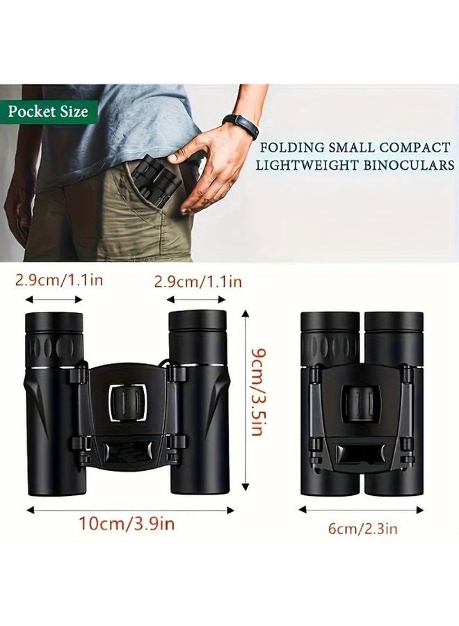 Black 8x21mm Compact Binoculars High Definition for Bird Watching Hiking - Image 3
