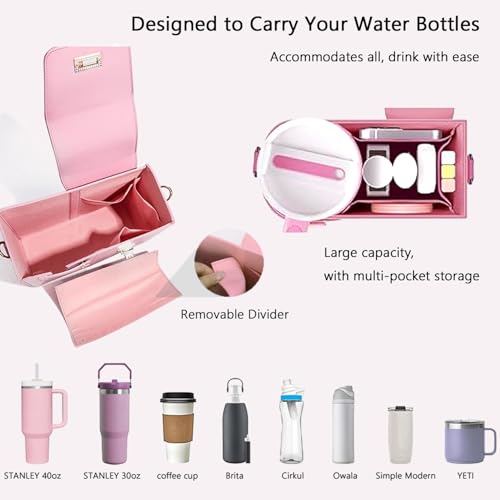 BBIQI Stanley Cup Purse Outdoor Portable Crossbody Water Cup Storage Bag for Stanley Bag with Strap - Image 5