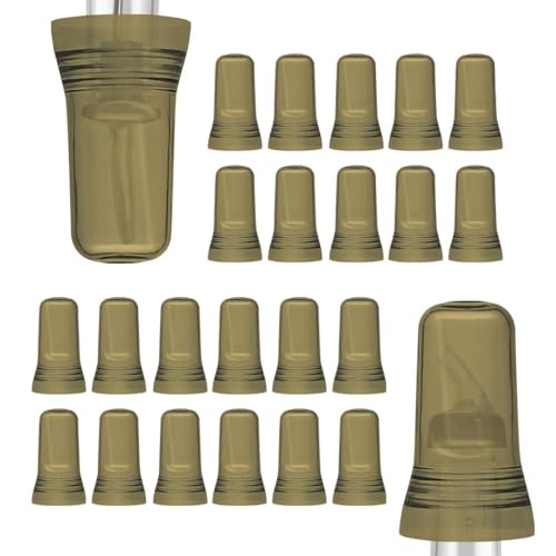 Esatto 24 Pieces Pour Spout Covers Champagne Liquor Bottle Toppers, Universal Bottle Pour Dispenser, Liquor Bottle Covers Bottle Cover Dust for Home Kitchen Tools Supplies - Image 1